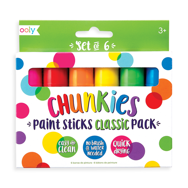 Ooly Chunkies Paint Sticks Classic Pack - Set of 6 Colors-OOLY-Little Giant Kidz