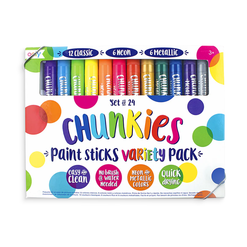 Ooly Chunkies Paint Sticks Variety Pack - Set of 24 Colors-OOLY-Little Giant Kidz