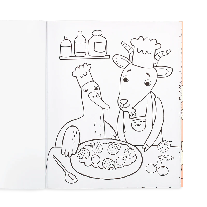 Ooly Color-In Book - Little Farm Animals Coloring Book-OOLY-Little Giant Kidz