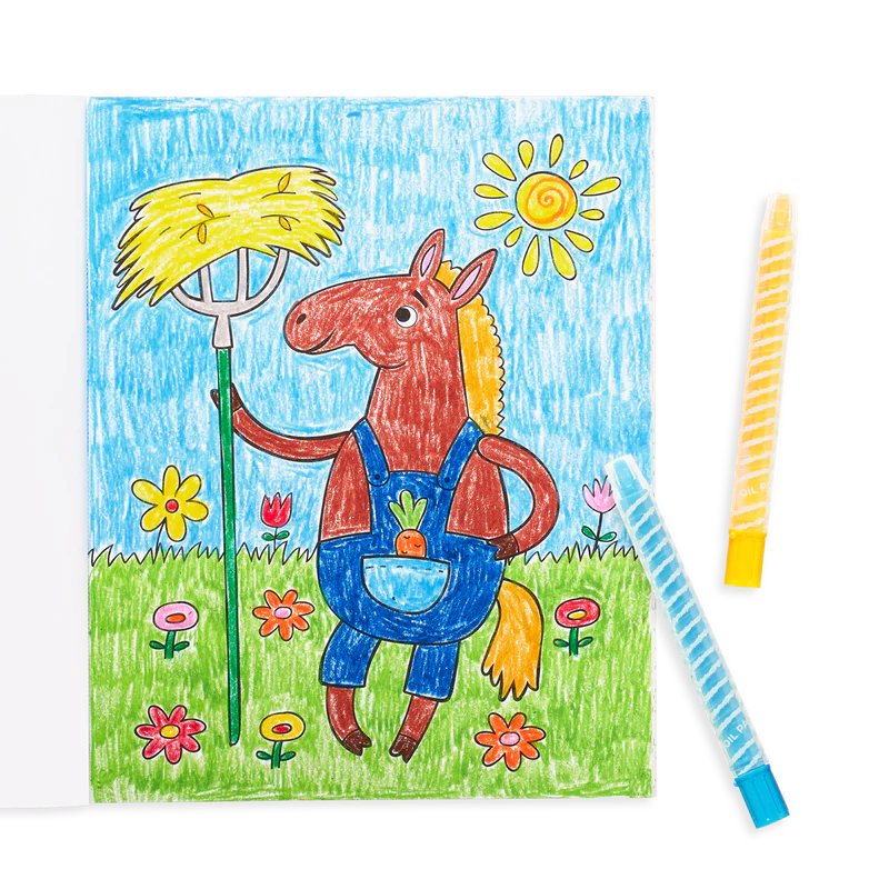 Ooly Color-In Book - Little Farm Animals Coloring Book-OOLY-Little Giant Kidz