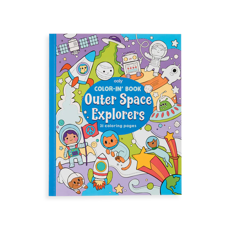 Ooly Color-In Book - Outer Space Explorers Coloring Book-OOLY-Little Giant Kidz