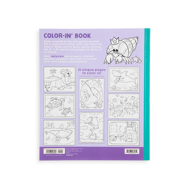 Ooly Color-In Book - Outrageous Ocean Coloring Book-OOLY-Little Giant Kidz