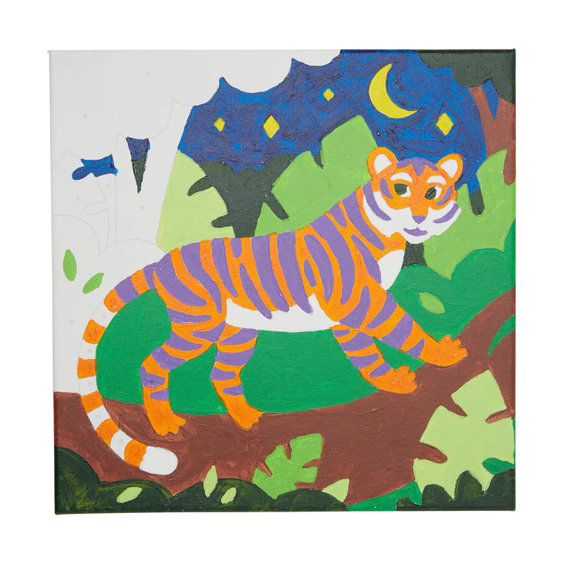 Ooly Colorific Canvas Paint by Number Kit - Terrific Tiger-OOLY-Little Giant Kidz