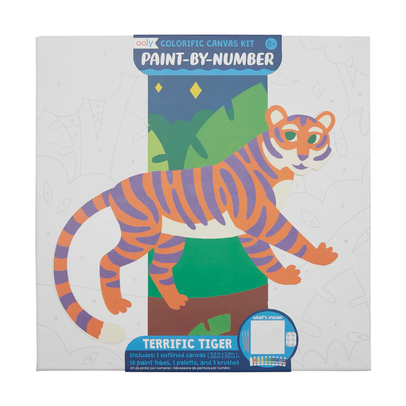 Ooly Colorific Canvas Paint by Number Kit - Terrific Tiger-OOLY-Little Giant Kidz
