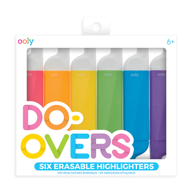 Ooly Do-Overs Erasable Highlighters - Set of 6-OOLY-Little Giant Kidz