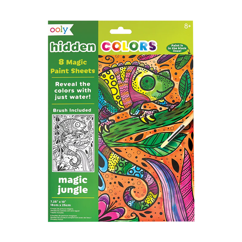 Ooly Hidden Colors Magic Paint Sheet - Magic Jungle-OOLY-Little Giant Kidz