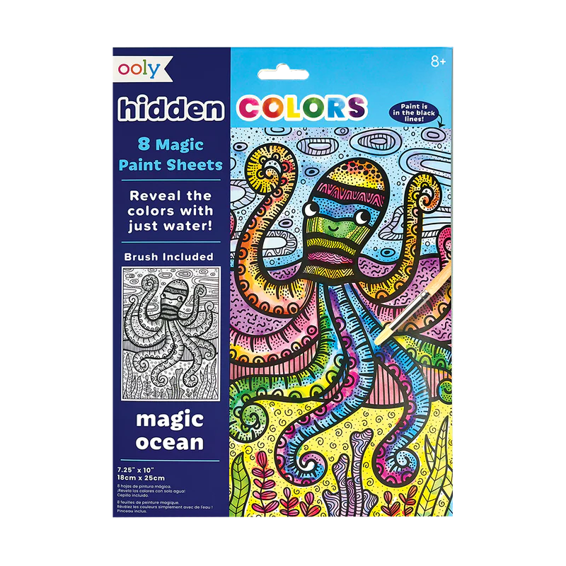 Ooly Hidden Colors Magic Paint Sheet - Magic Ocean-OOLY-Little Giant Kidz