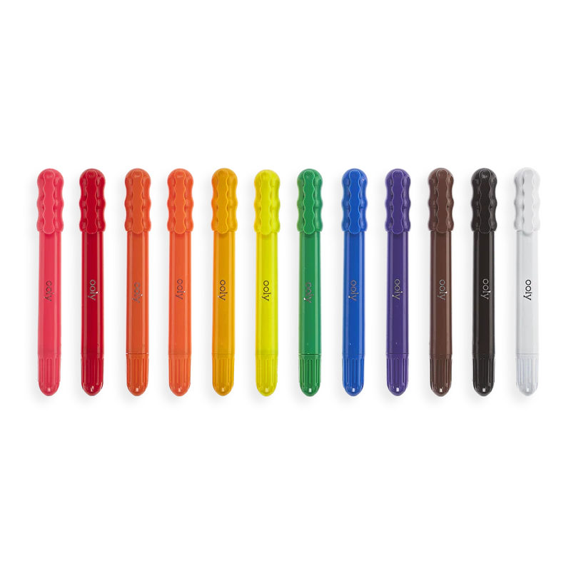 Ooly Rainy Dayz Gel Crayons - Set of 12 Colors-OOLY-Little Giant Kidz