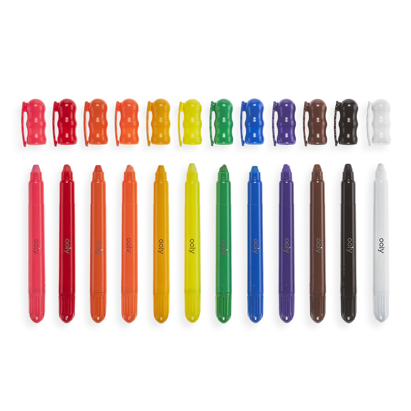 Ooly Rainy Dayz Gel Crayons - Set of 12 Colors-OOLY-Little Giant Kidz