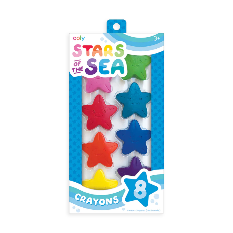 Ooly Stars of the Sea Starfish Crayons - Set of 8 Colors-OOLY-Little Giant Kidz