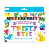 Ooly Twisty Stix Oil Pastels - Set of 12 Colors-OOLY-Little Giant Kidz