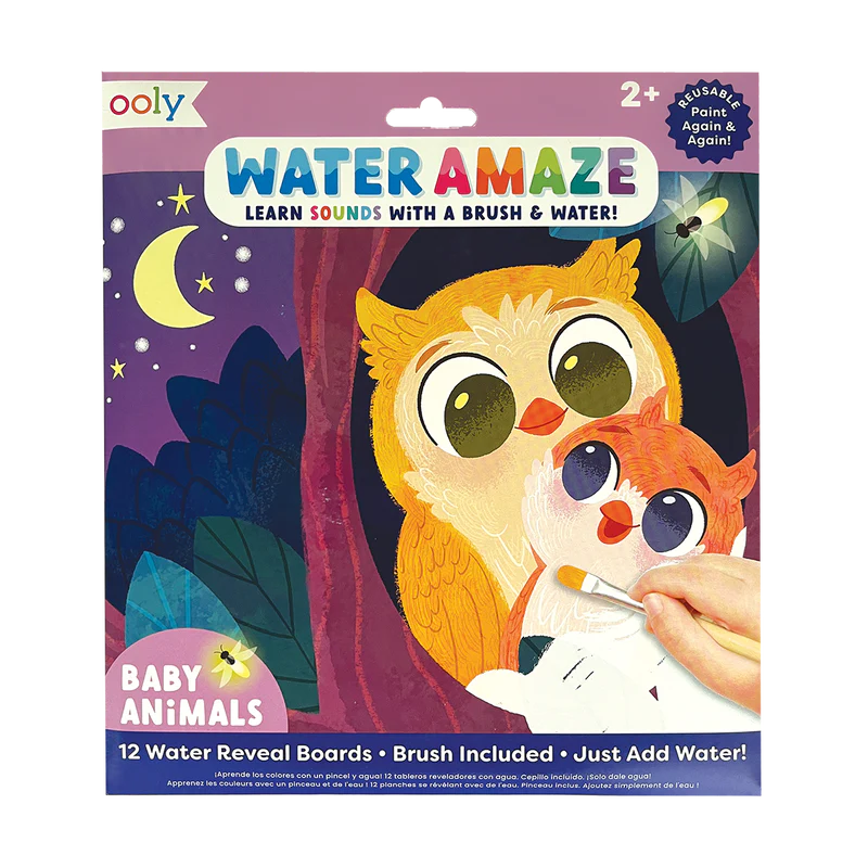 Ooly Water Amaze Water Reveal Boards - Baby Animals-OOLY-Little Giant Kidz