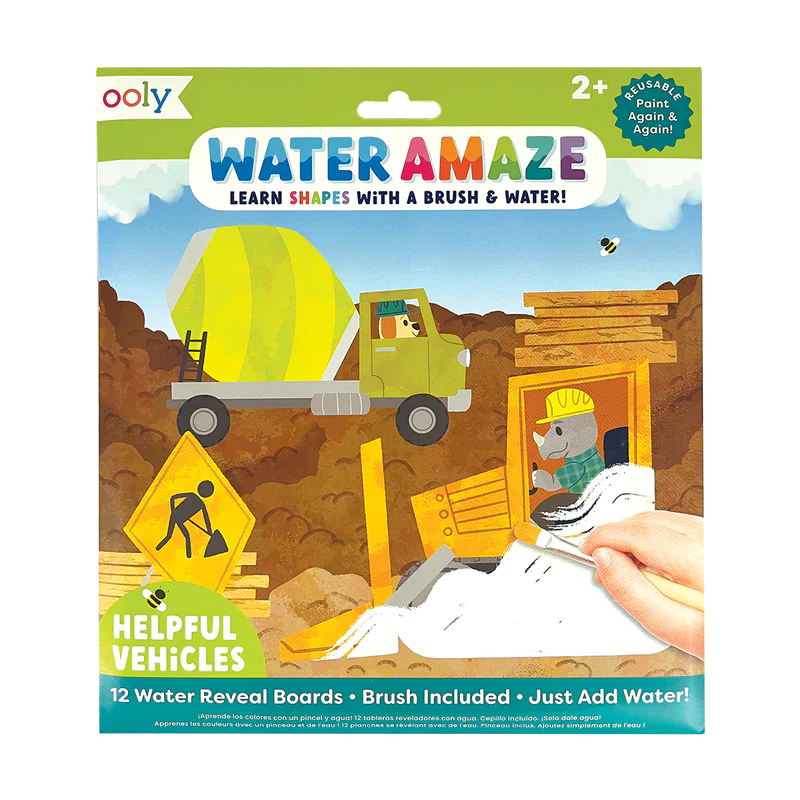 Ooly Water Amaze Water Reveal Boards - Helpful Vehicles-OOLY-Little Giant Kidz