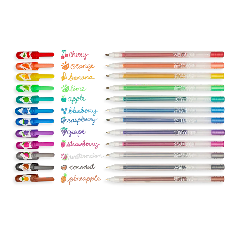 Ooly Yummy Yummy Scented Glitter Gel Pens 2.0 - Set of 12 Colors-OOLY-Little Giant Kidz