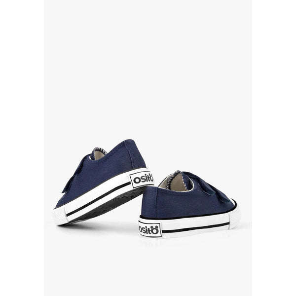 Osito by Conguitos Adherent Stripes Navy Canvas Sneakers-Conguitos-Little Giant Kidz