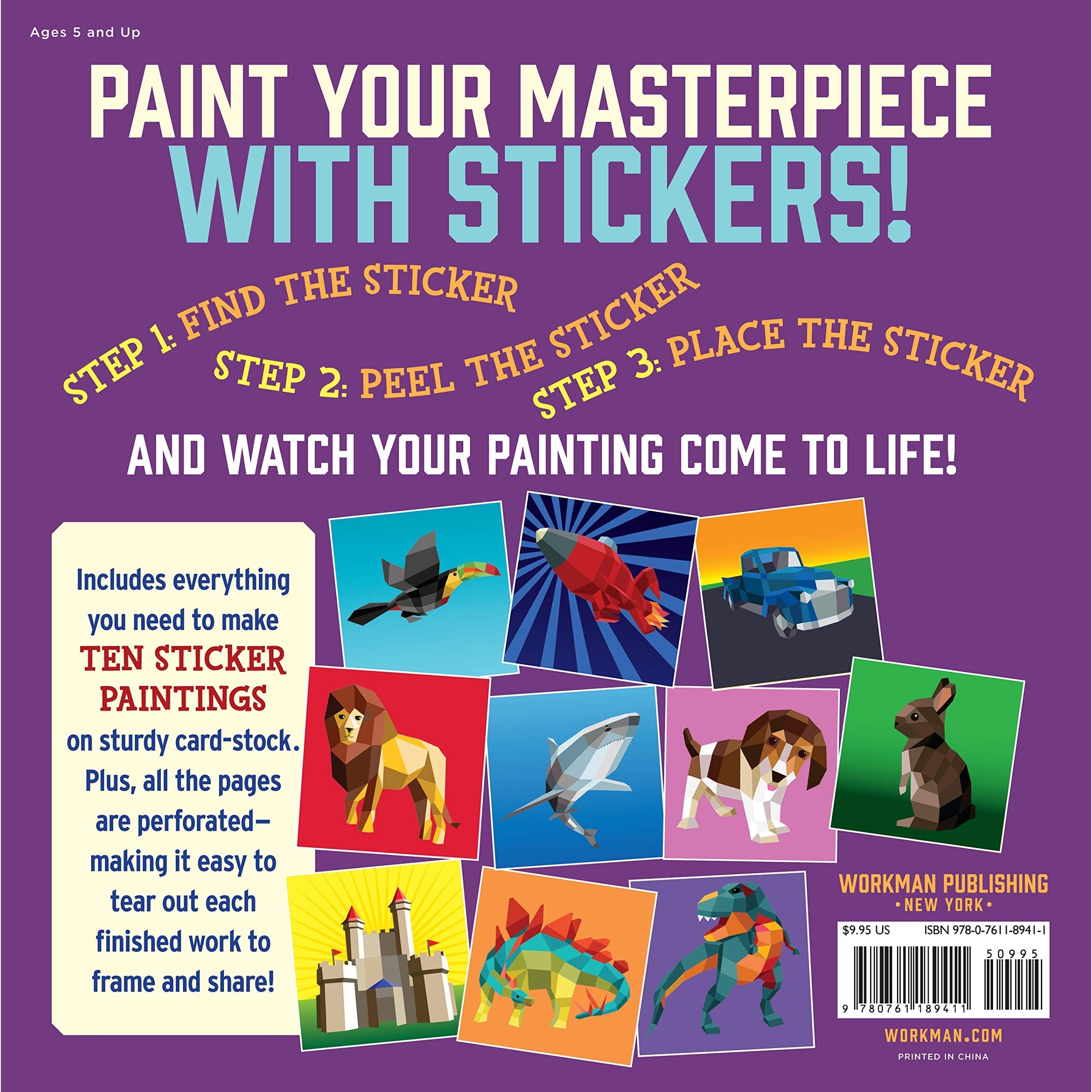 Paint by Sticker Kids: The Original (Paperback Book)-HACHETTE BOOK GROUP USA-Little Giant Kidz