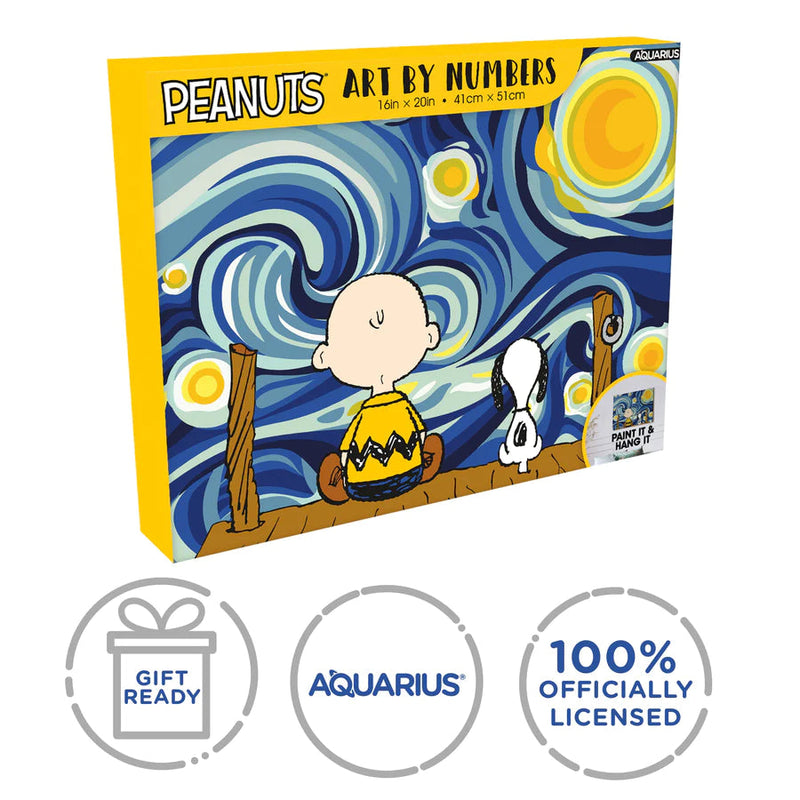 Peanuts Starry Night Art by Numbers-NMR Distribution America-Little Giant Kidz