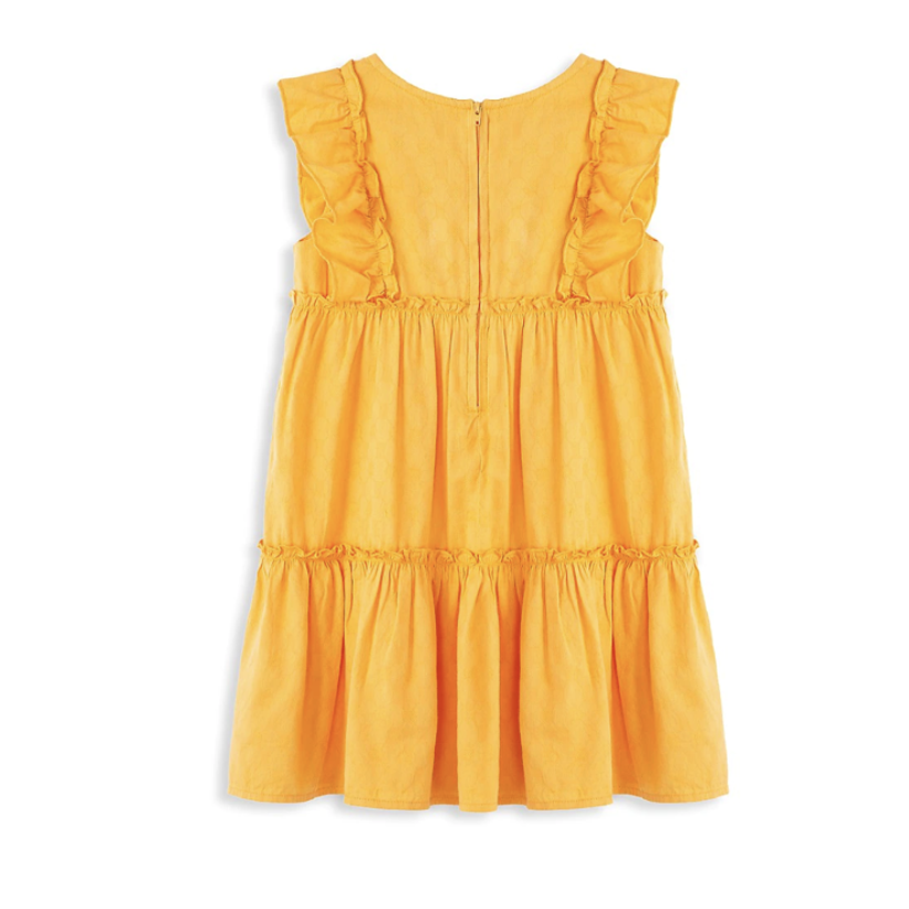 Peek Kids Tiered Dress - Yellow-Peek Clothing-Little Giant Kidz