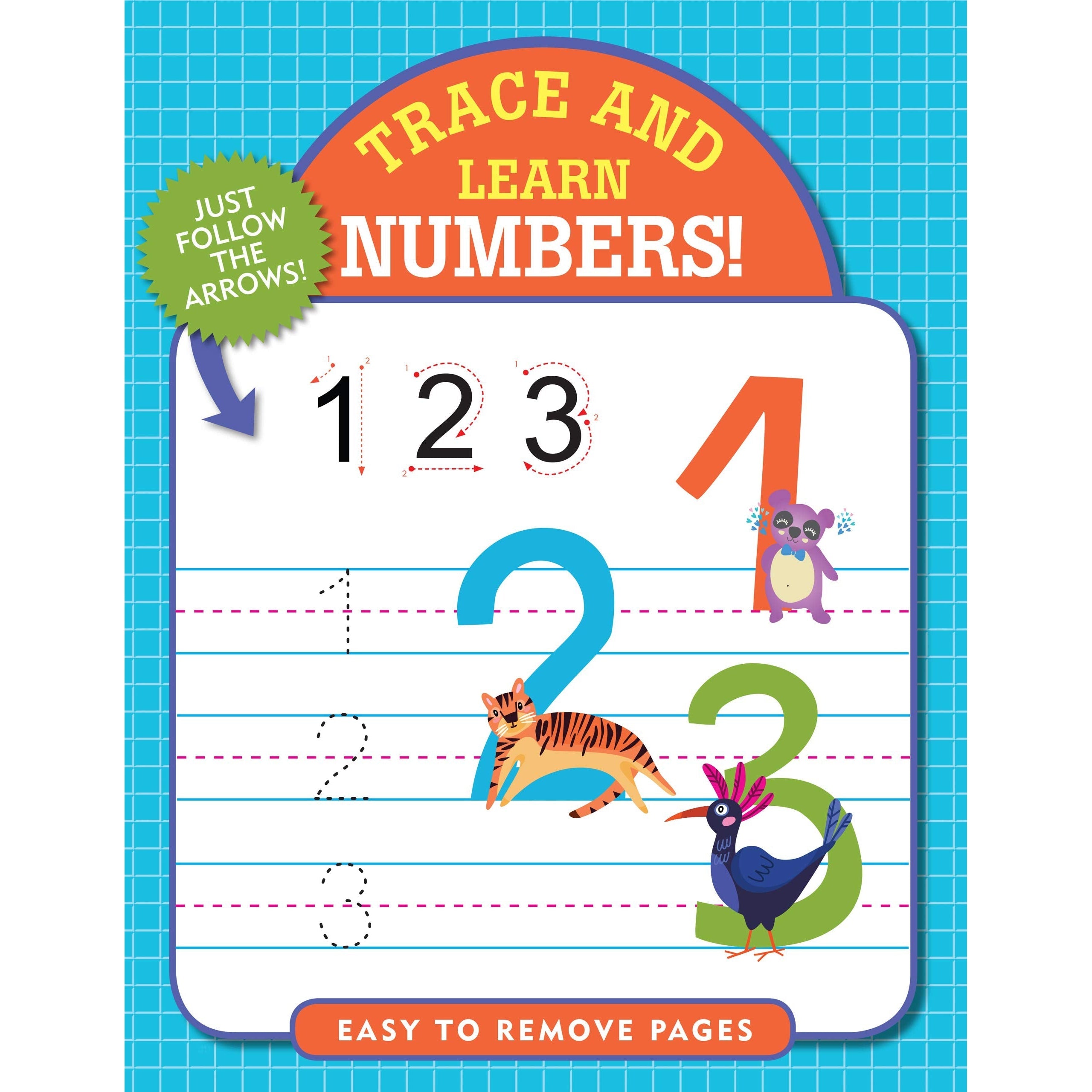 Peter Pauper Press: Trace and Learn Numbers! (Paperback Book) Easy to Remove Pages-Peter Pauper Press-Little Giant Kidz