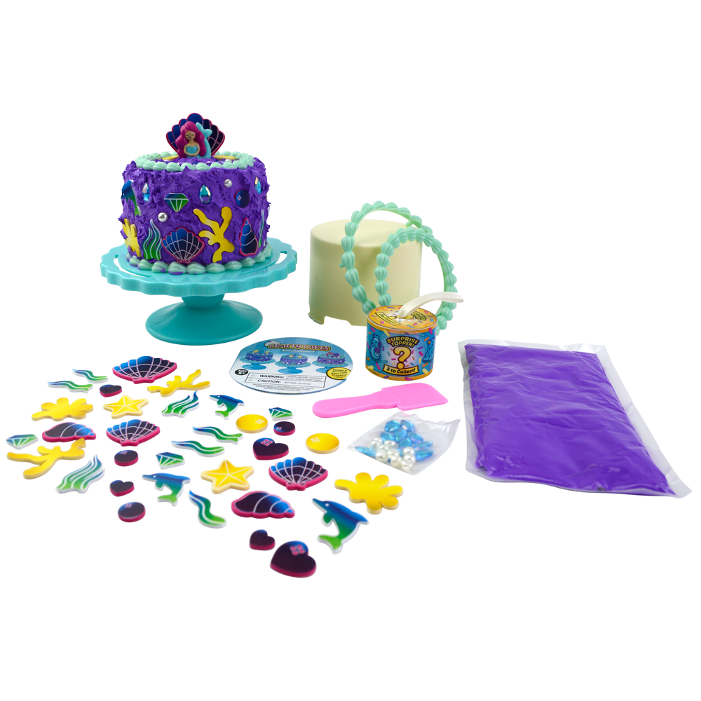 Play Monster Crafty Cakes Fantasea Shimmer - Design & Decorate Your Own Pretend Cake!-Play Monster-Little Giant Kidz