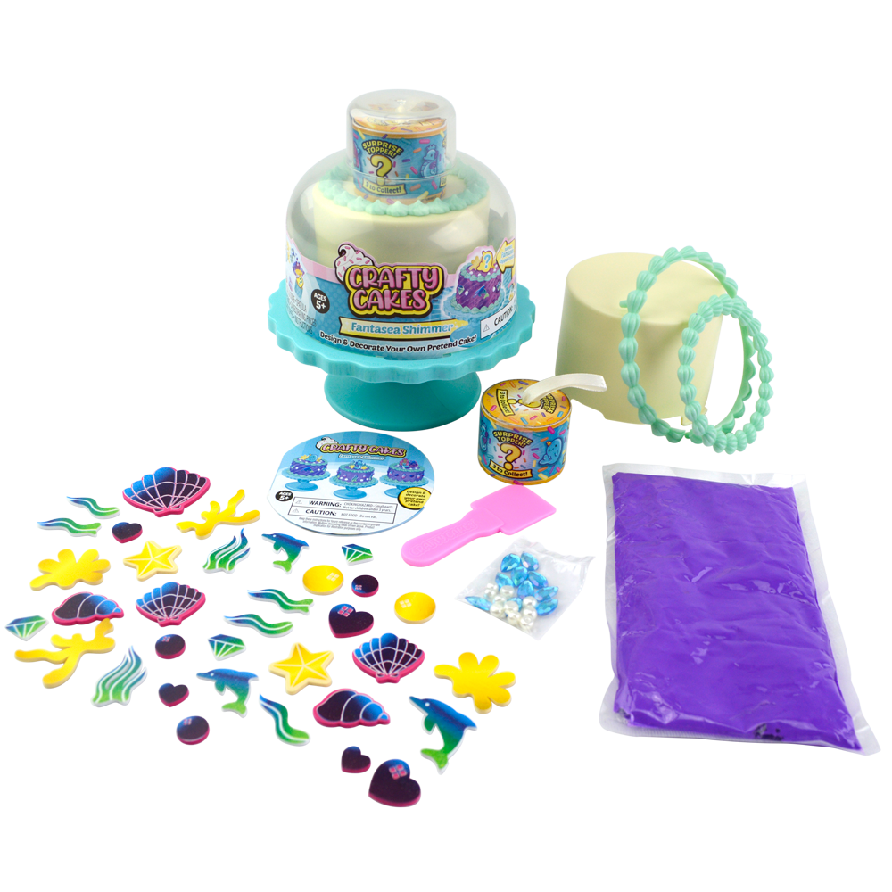 Play Monster Crafty Cakes Fantasea Shimmer - Design & Decorate Your Own Pretend Cake!-Play Monster-Little Giant Kidz