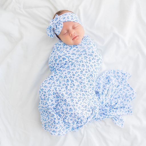 Posh Peanut Andina Infant Swaddle and Headwrap Set-POSH PEANUT-Little Giant Kidz