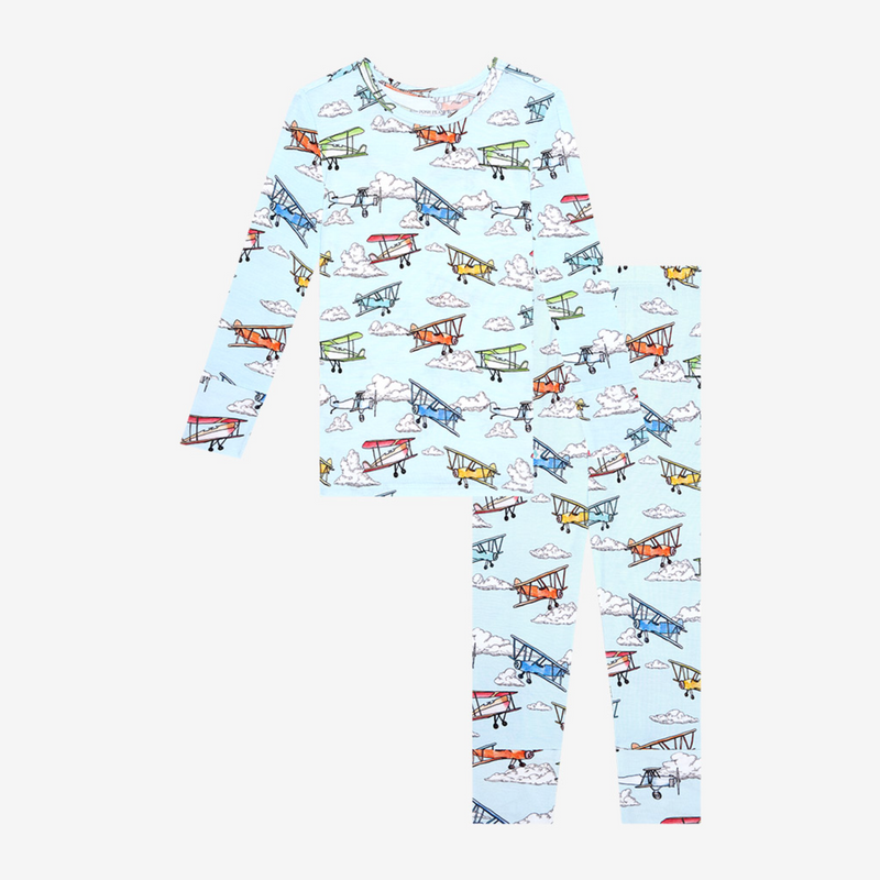 Posh Peanut Flyer Long Sleeve Basic Pajama-POSH PEANUT-Little Giant Kidz
