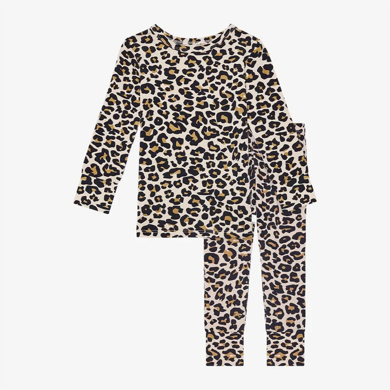 Posh Peanut Lana Leopard Long Sleeve Basic Pajama-POSH PEANUT-Little Giant Kidz