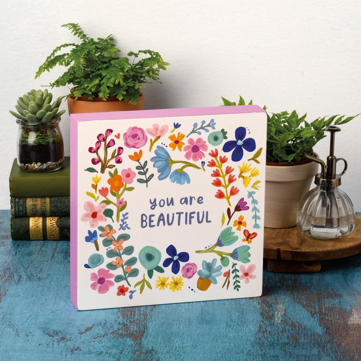 Primitives By Kathy Box Sign - You Are Beautiful-Primitives by Kathy-Little Giant Kidz
