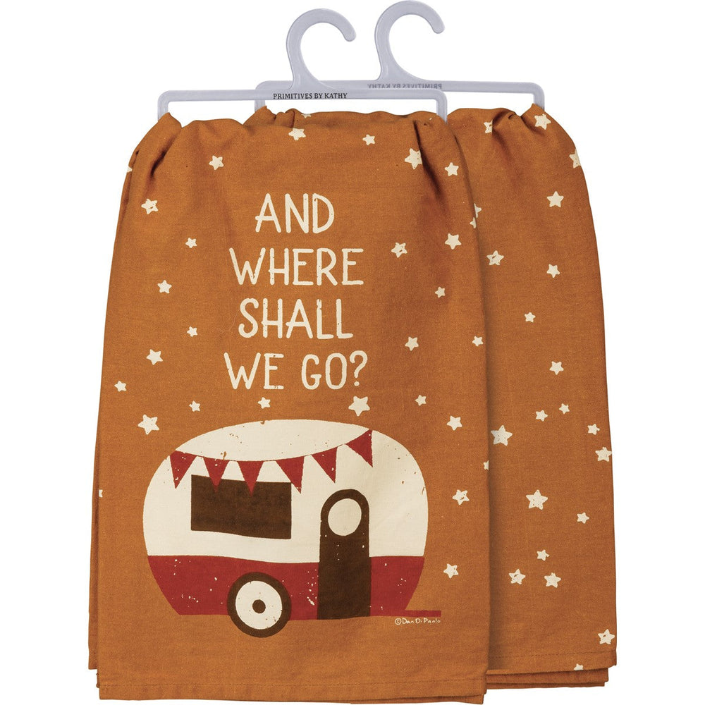 Primitives By Kathy Kitchen Towel - And Where Shall We Go