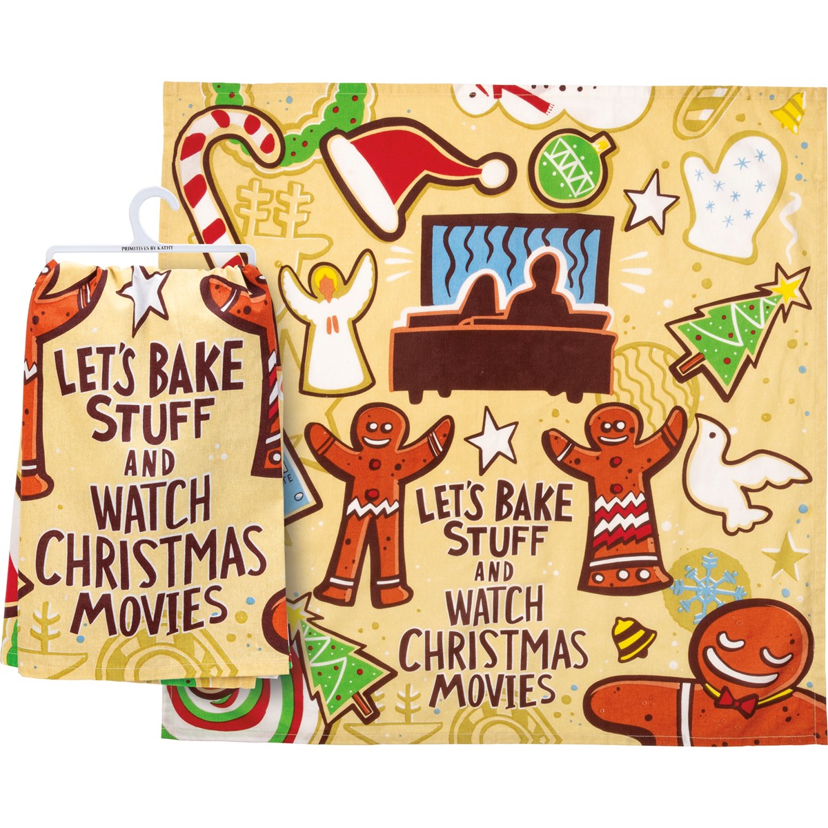 Primitives By Kathy Kitchen Towel - Let's Bake Stuff And Watch Movies-Primitives by Kathy-Little Giant Kidz