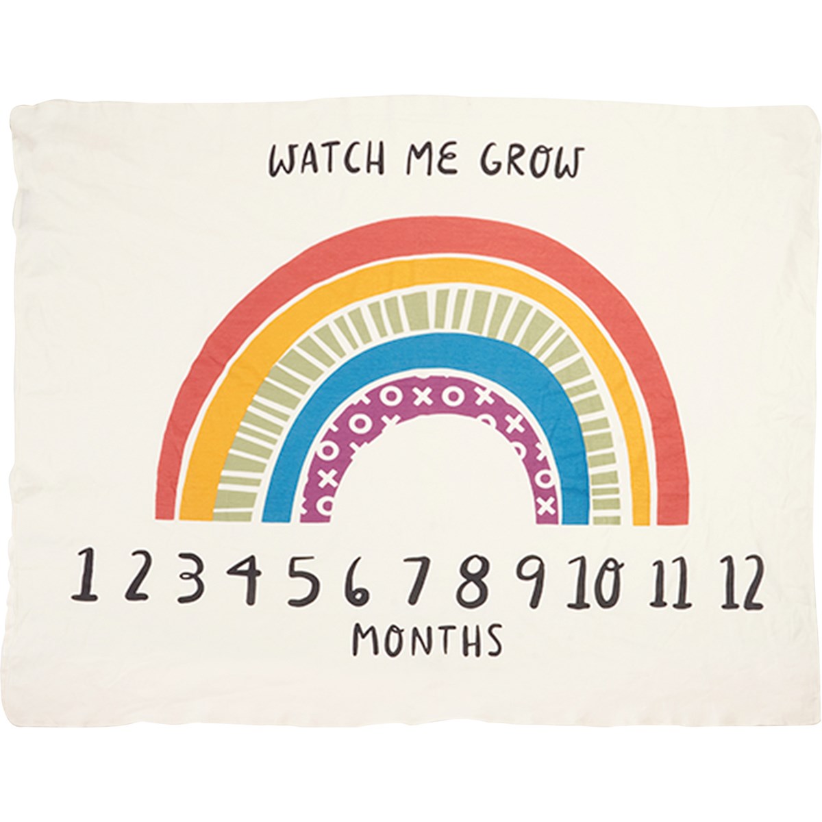 Primitives By Kathy Milestone Blanket - Watch Me Grow Rainbow-Primitives by Kathy-Little Giant Kidz