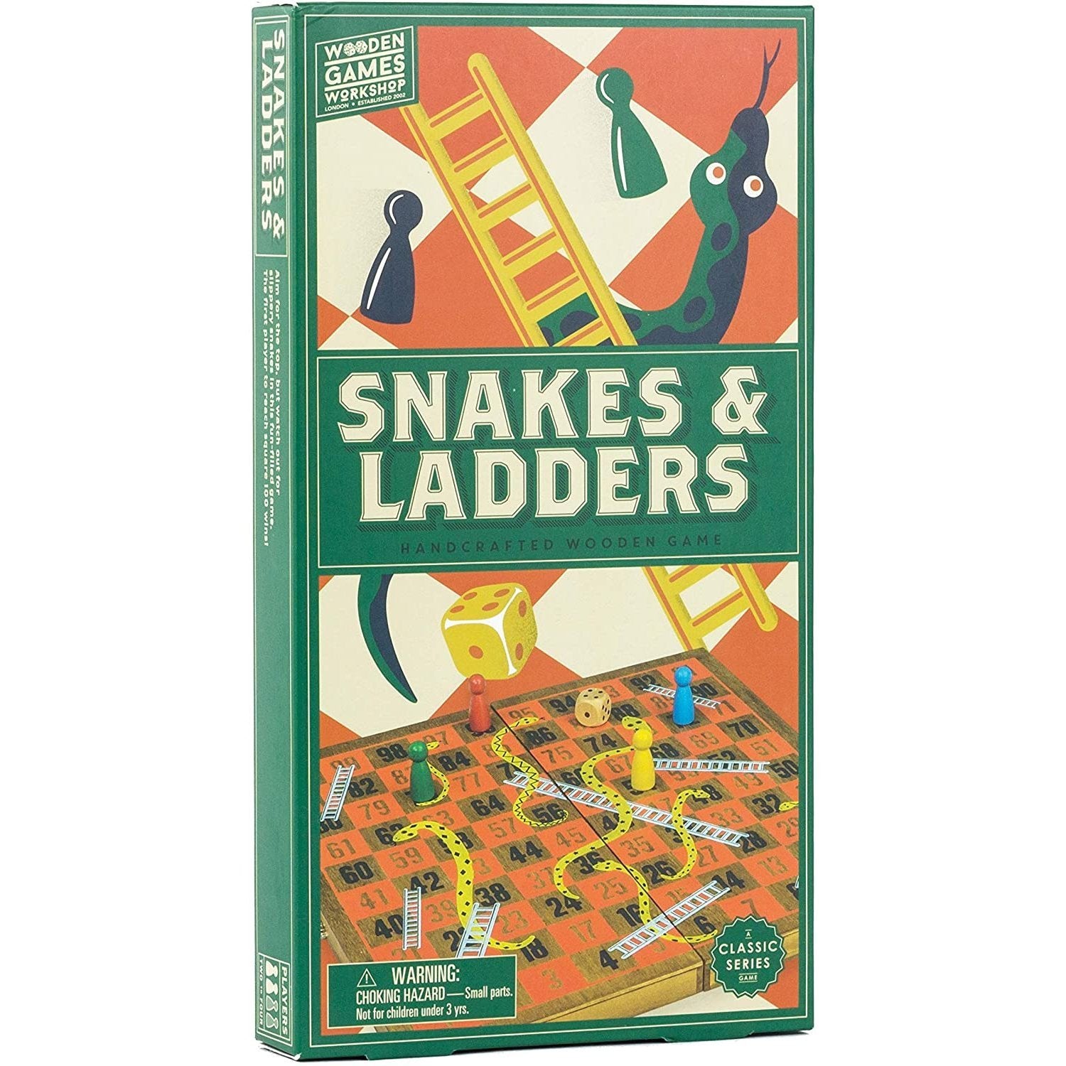 Professor Puzzle Traditional/Classic Snakes & Ladders Wooden Board Game-Professor Puzzle-Little Giant Kidz