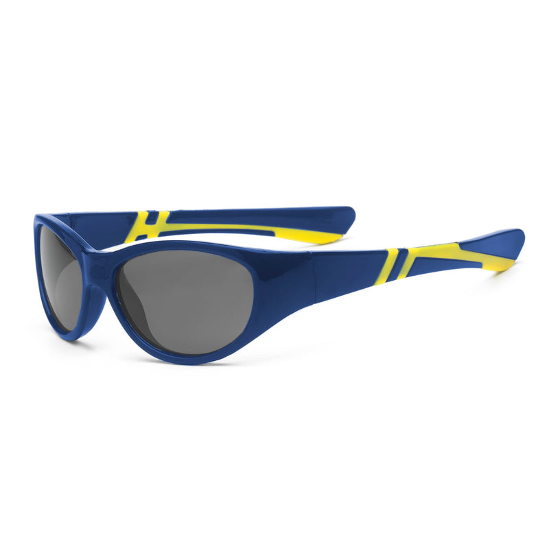 Real Shades Navy/Yellow Double Injection Flex Fit with PC Smoke Lens-REAL SHADES-Little Giant Kidz