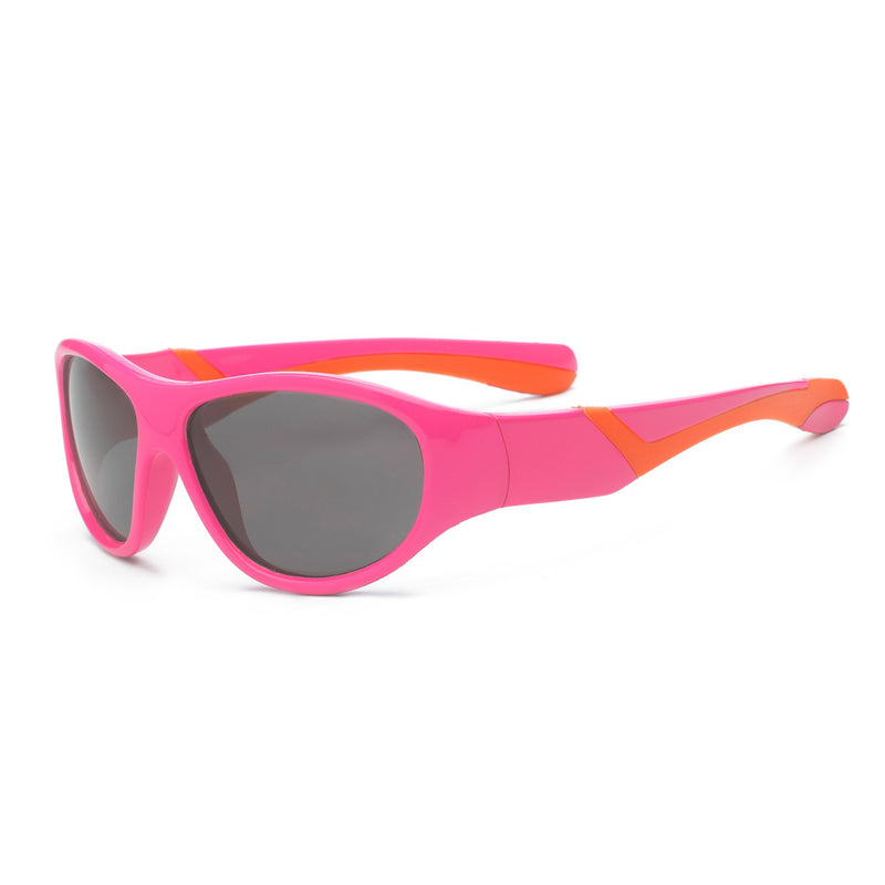 Real Shades Pink/Orange Double Injection Flex Fit with PC Smoke Lens-REAL SHADES-Little Giant Kidz