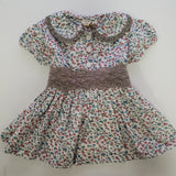 Ren & Rouge Rosebud Printed Dress With Lace Trim Tie Detail-Ren & Rouge-Little Giant Kidz