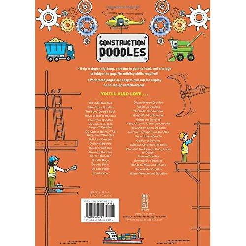 Running Kids Press: Construction Doodles: On-Site Scenes to Complete and Create (Paperback Book)-HACHETTE BOOK GROUP USA-Little Giant Kidz