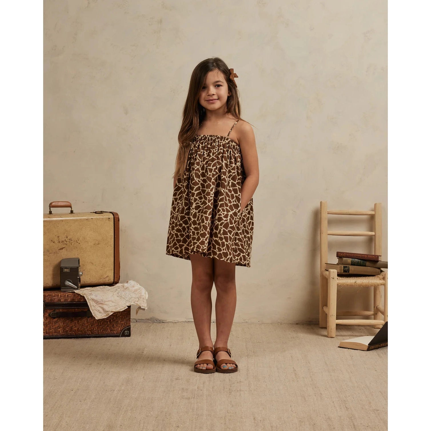 Rylee & Cru Giraffe Spots Sahara Mini Dress-RYLEE & CRU-Little Giant Kidz