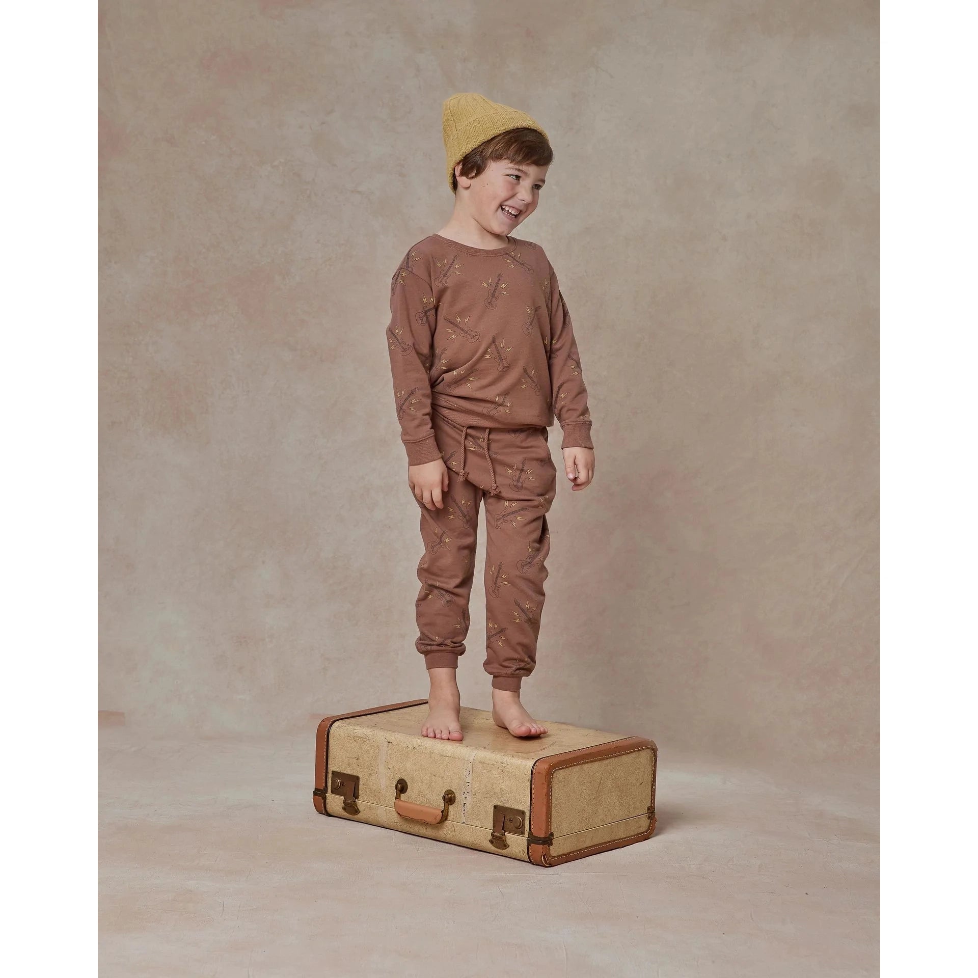 Rylee & Cru Guitars Sweatpant - Mocha-RYLEE & CRU-Little Giant Kidz