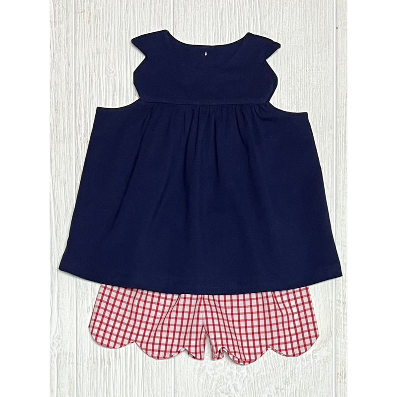 Sage & Lilly Scallop Top & Short Set - Red/White/Blue-SAGE & LILLY-Little Giant Kidz