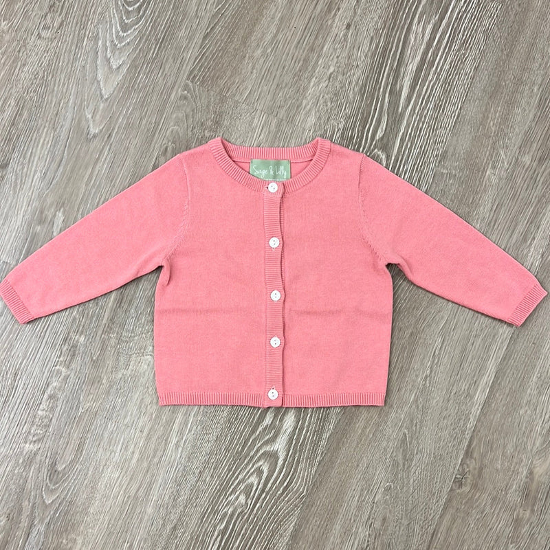 Sage & Lily Cardigan - Dusty Rose-SAGE & LILLY-Little Giant Kidz