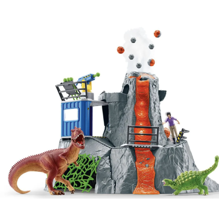 Schleich Dinosaurs: Volcano Expedition Base Camp-SCHLEICH-Little Giant Kidz