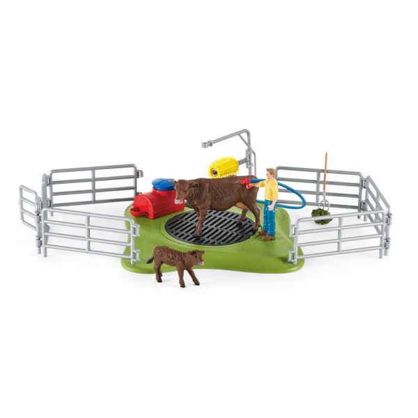 Schleich Farm World: Happy Cow Wash-SCHLEICH-Little Giant Kidz