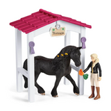 Schleich Horse Club: Horse stall w/Tori and Princess-SCHLEICH-Little Giant Kidz