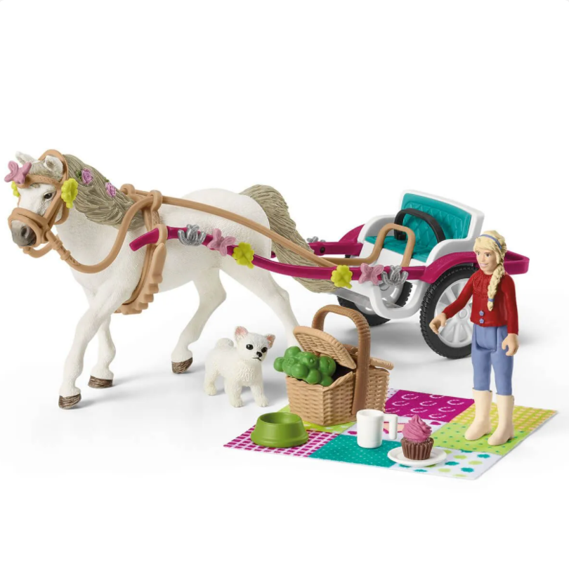 Schleich Horse Club: Small Carriage for the Big Horse Show-SCHLEICH-Little Giant Kidz