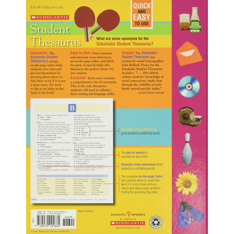 Scholastic: Student Thesaurus (Revised Edition) (Hardcover Book)-Scholastic-Little Giant Kidz