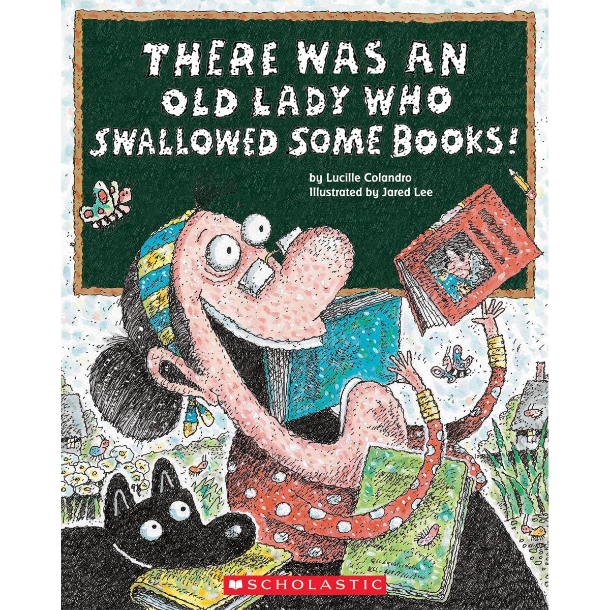 Scholastic: There Was an Old Lady Who Swallowed Some Books! (Paperback Book)-Scholastic-Little Giant Kidz