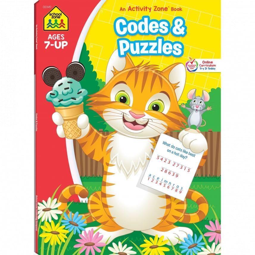 School Zone - Codes & Puzzles Workbook Ages 7 and up-School Zone Publishing-Little Giant Kidz