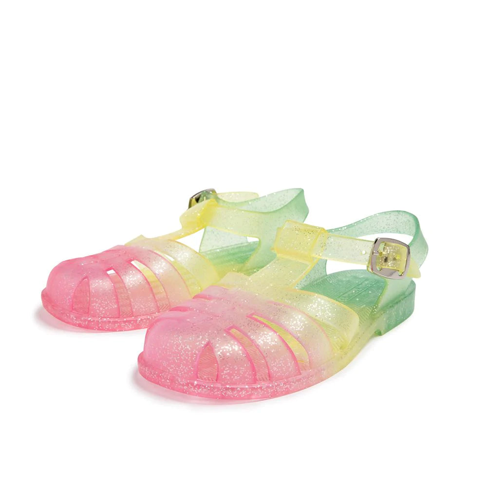 Shooshoos Jelly Sandal Right Above (Rainbow Sparkle)-ShooShoos-Little Giant Kidz
