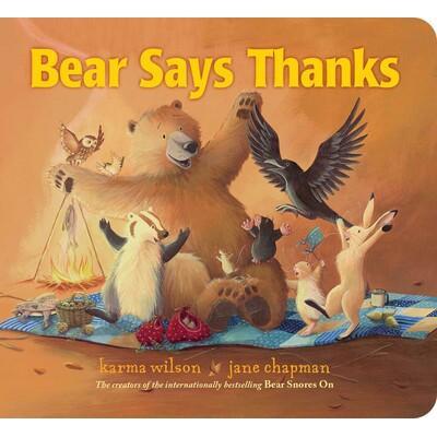 Simon & Schuster: Bear Says Thanks (Board Book)-SIMON & SCHUSTER-Little Giant Kidz